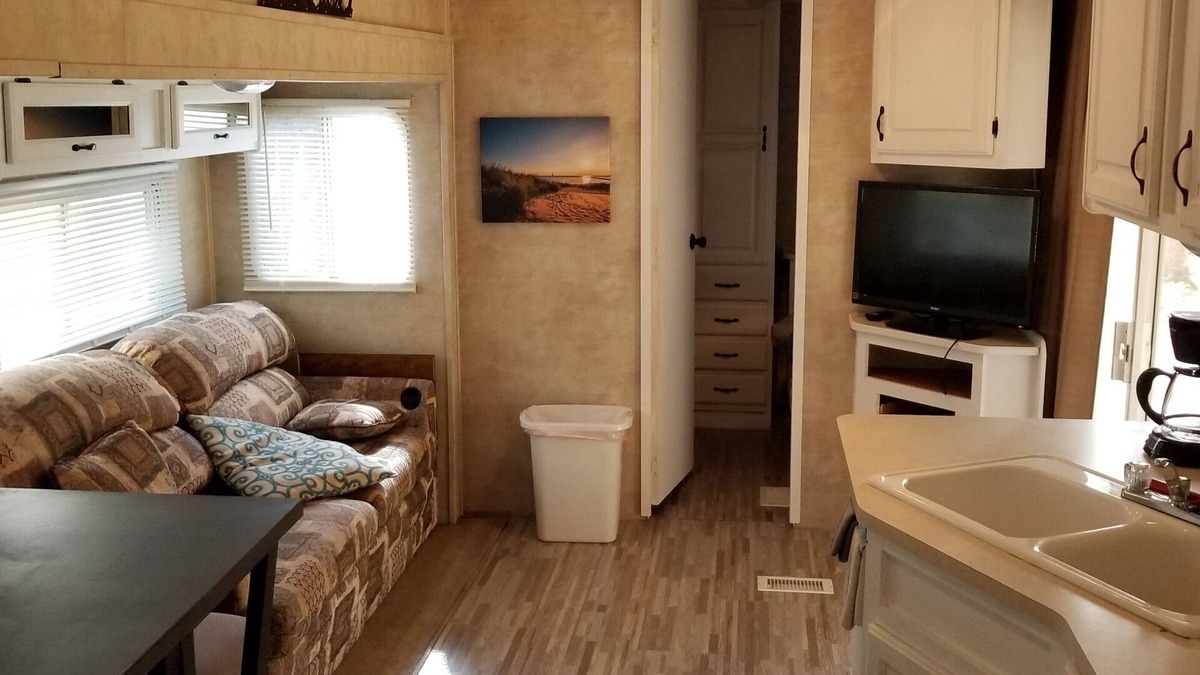 Benzonia House | Crystal Camper - Large Two Bedroom Spacious RV w/Wooded Trail