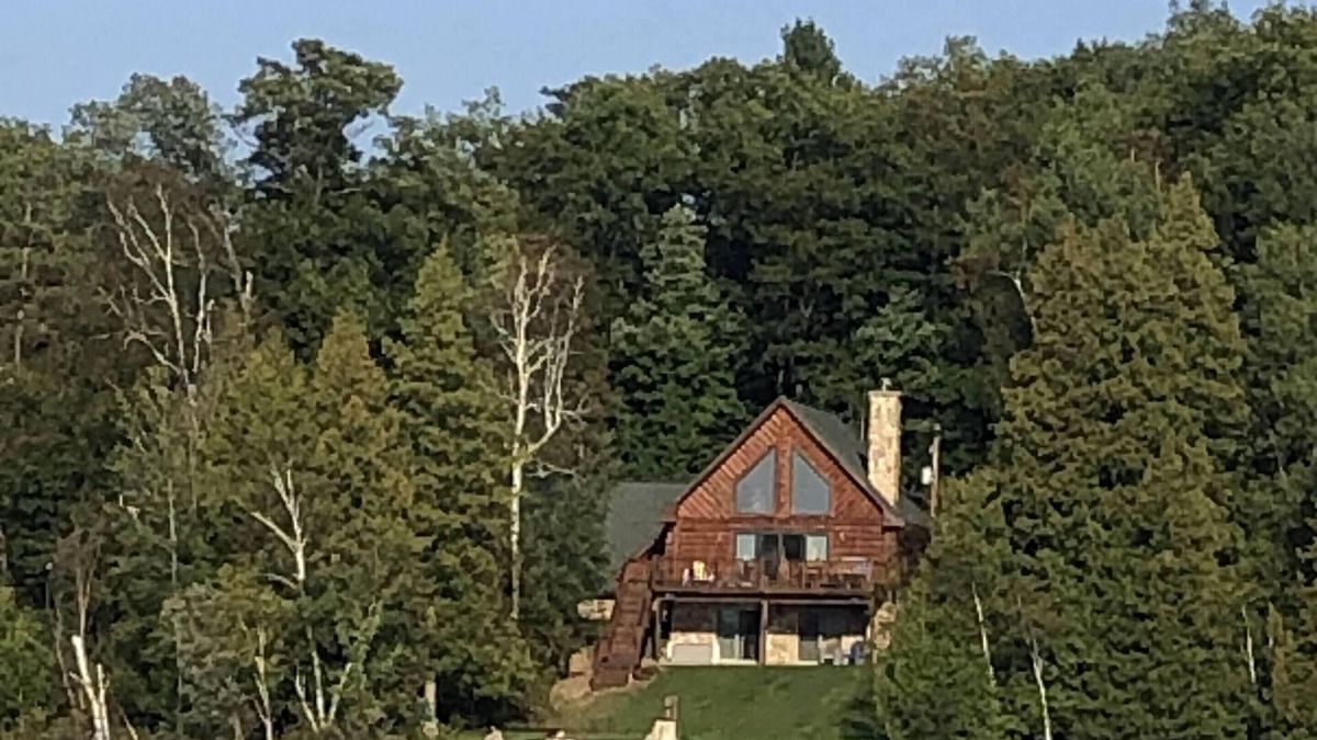 Skidway Lake Cabin | Custom Log Home w/Lakefront in Northern Michigan 3BR/3BA