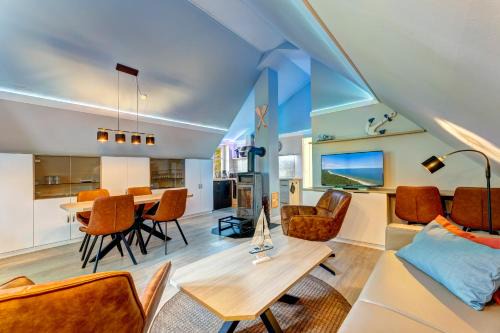 Ueckeritz Apartment | Dünenhaus Ückeritz UnserUsedomDe FeWo ca80qm mit privater Sauna und Kamin Parkplatz direkt am Strand 4I3