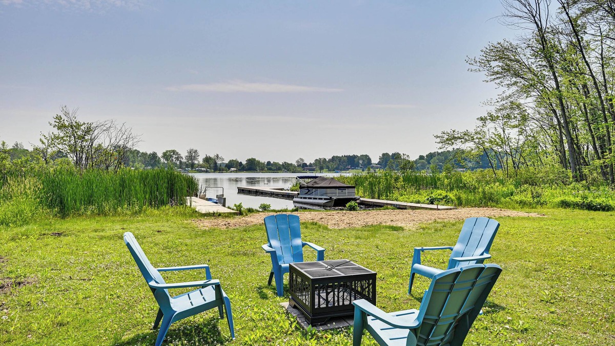 Hartford House | Deck, Dock & Hot Tub: Lakeside Retreat in Michigan