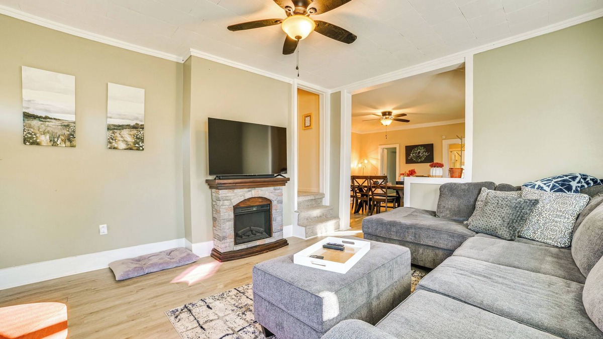 Elmira House | Deck & Fire Pit: Peaceful Home in Elmira