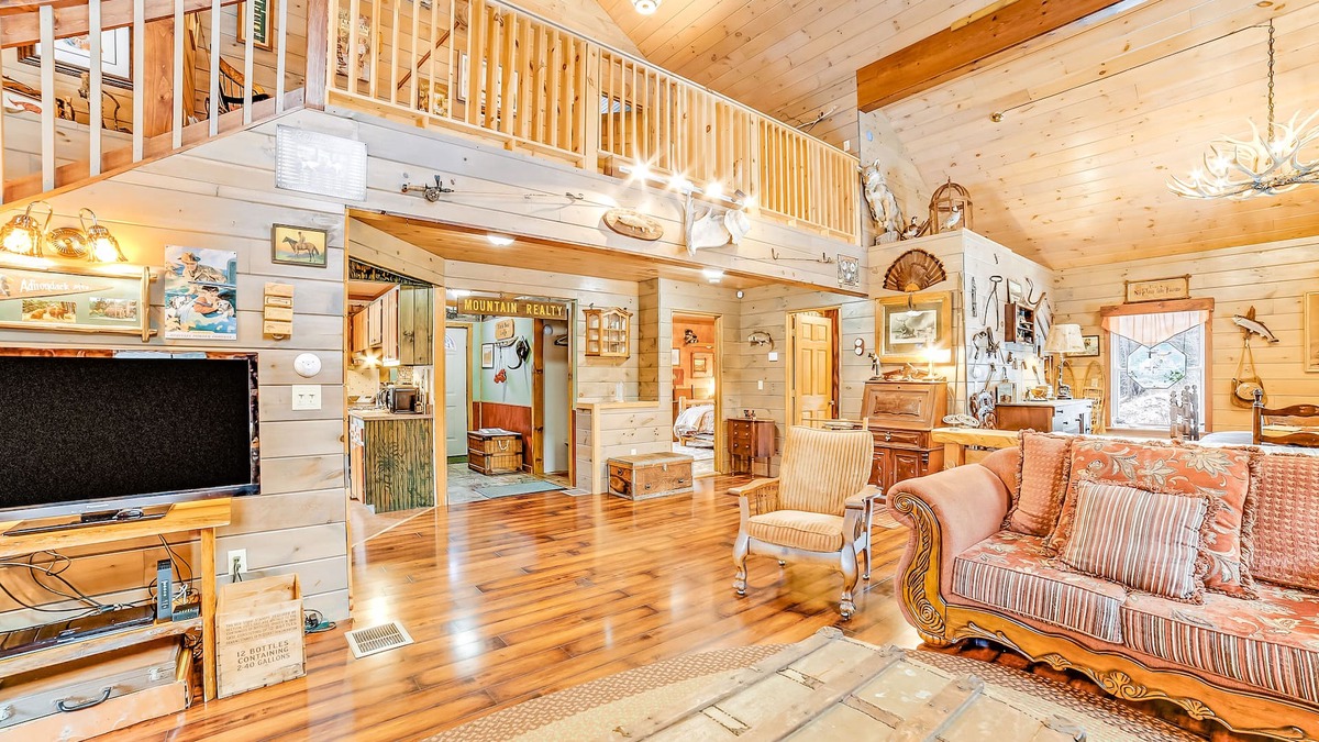 Indian Lake House | Delightful dog-friendly cabin with wood stove, firepit, deck, & mountain views
