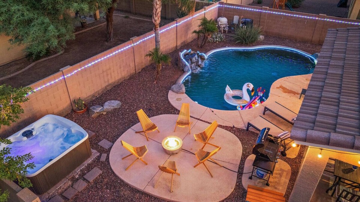 Tamaron Villa | Desert Oasis Amazing Pool/Waterfall/Firepit/Office