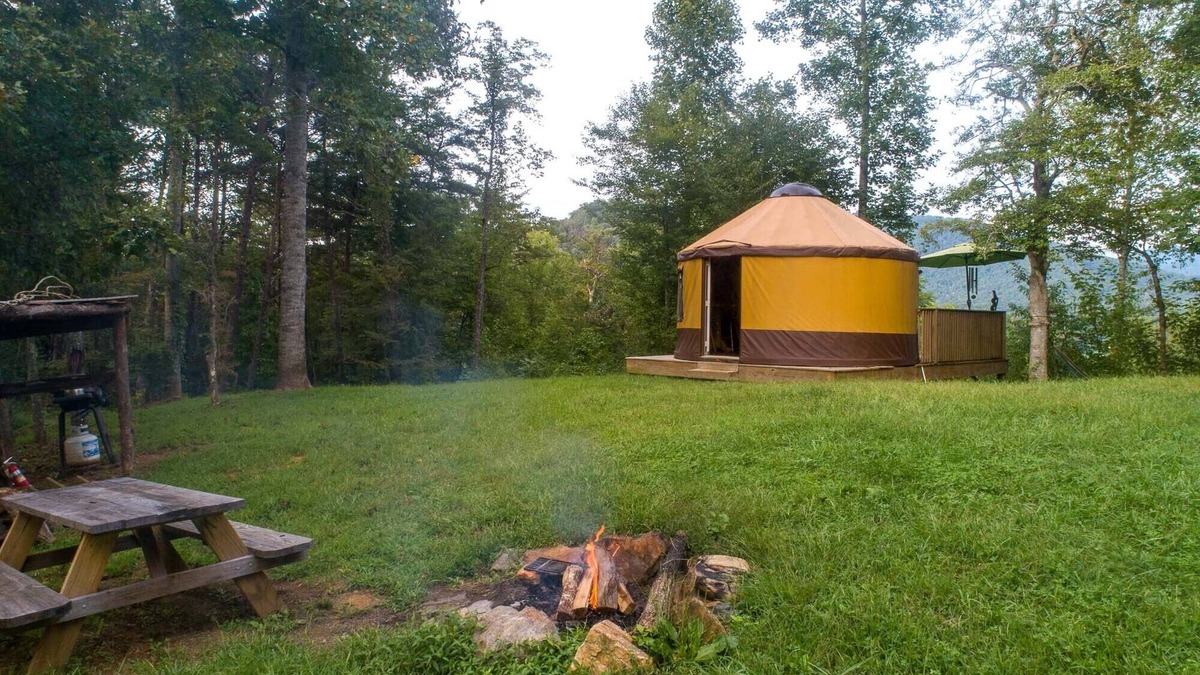 Cullowhee House | Destination Outdoors - Summerset Ridge - A unique yurt perfect for glamping!