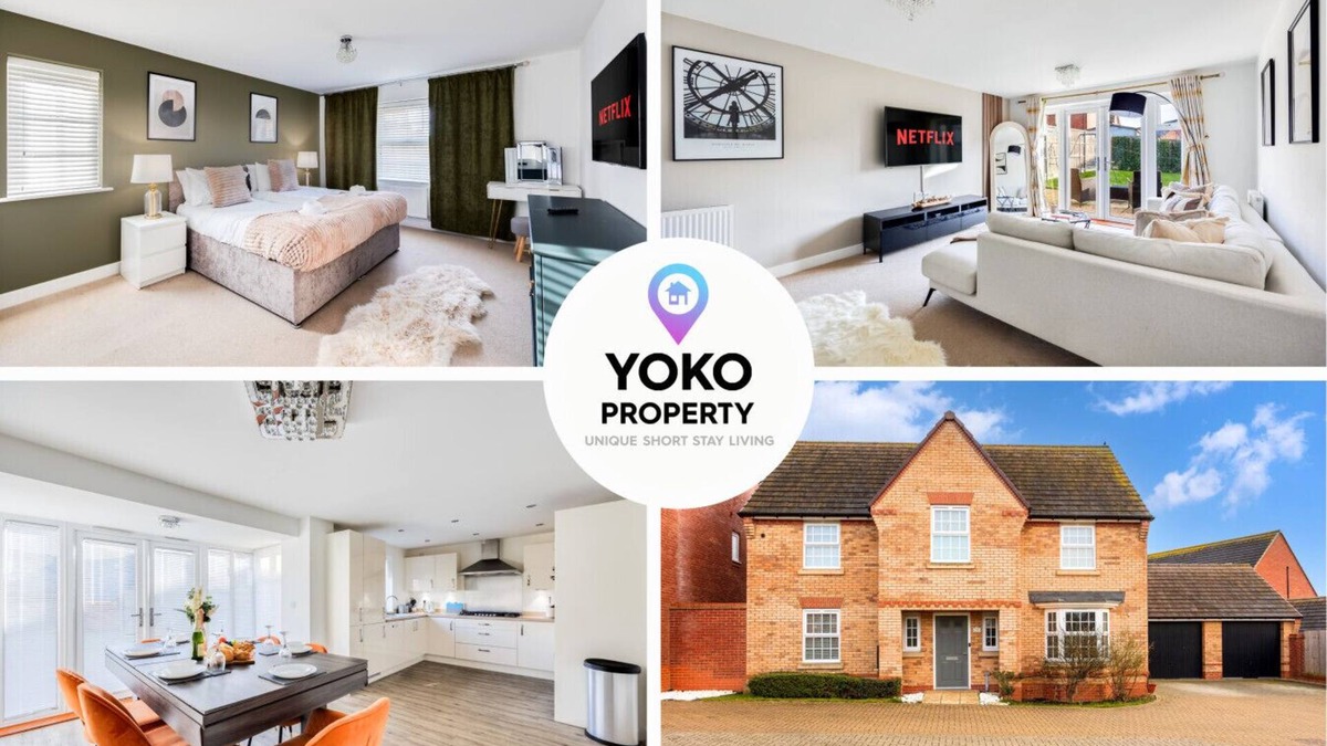Milton Keynes House | Detached House 5 Bedrooms 3.5 Bathrooms Pool Table SkyTV Free Parking