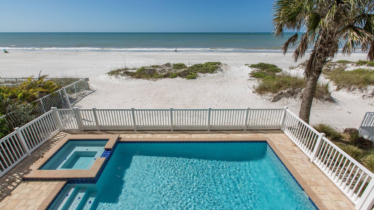Indian Shores House | Direct Beach Front - Pool Home - 6 Bedrooms - 4.5 Baths - Newly Built