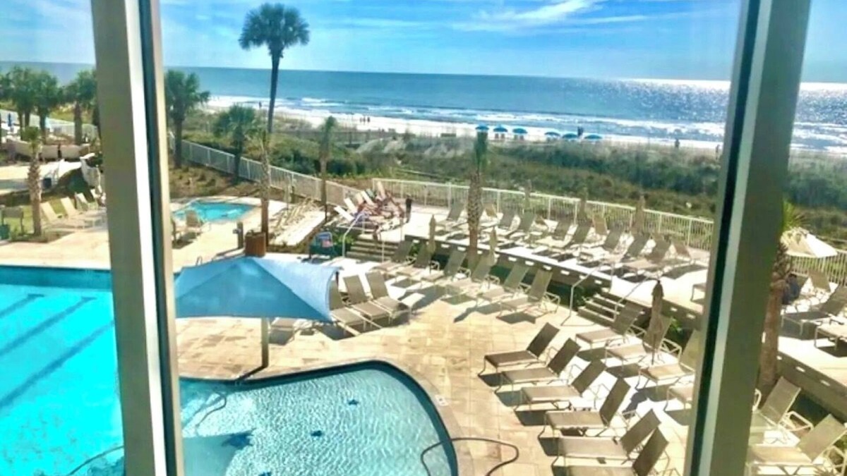 Palmetto Dunes Condo | Direct Beachfront & Poolside Must See Renovation