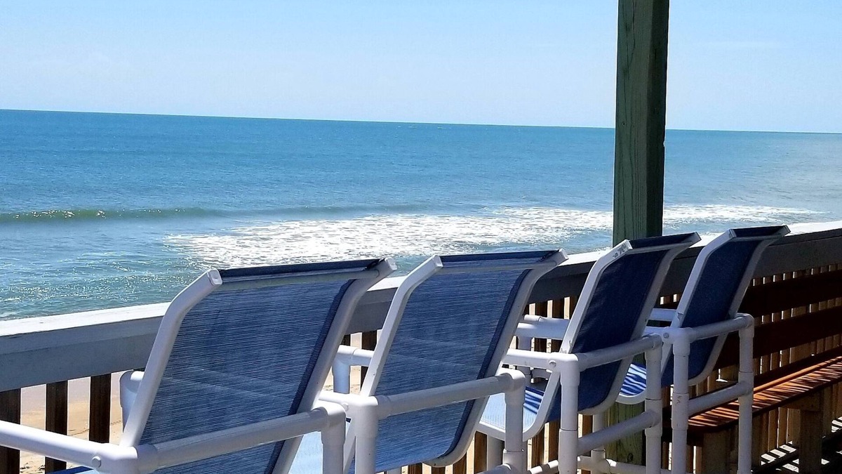 Bethune Beach House | Direct Oceanfront- Relax on the big deck or take a nice, long walk on the beach