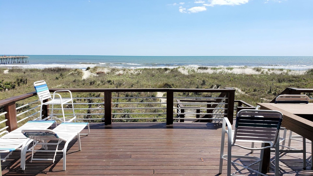 Atlantic Beach House | DIRECT OCEANFRONT Duplex with large decks next to Oceanana Fishing Pier.