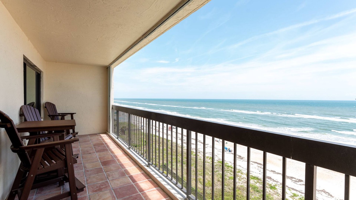 Ormond-by-the-Sea Condo | Direct oceanfront corner condo with big balcony, heated beachfront pool and garage parking