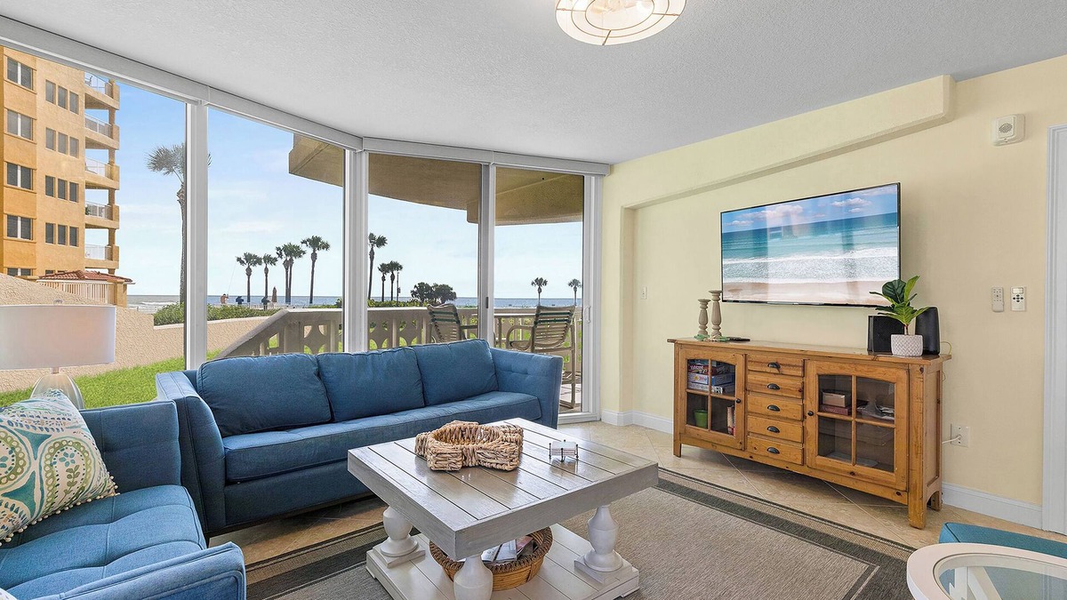 New Smyrna Beach Condo | ☀️Discounted Rates | Oceanfront with Awesome Views | Golden Arms 101☀️