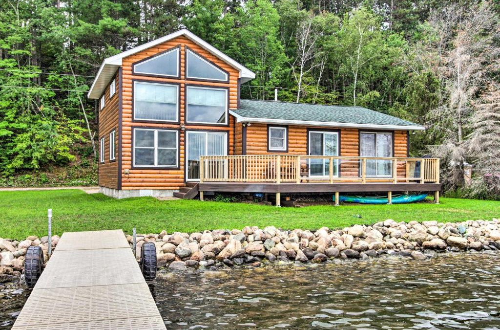 Motley House | Dock and Fire Pit Shamineau Lake Retreat!