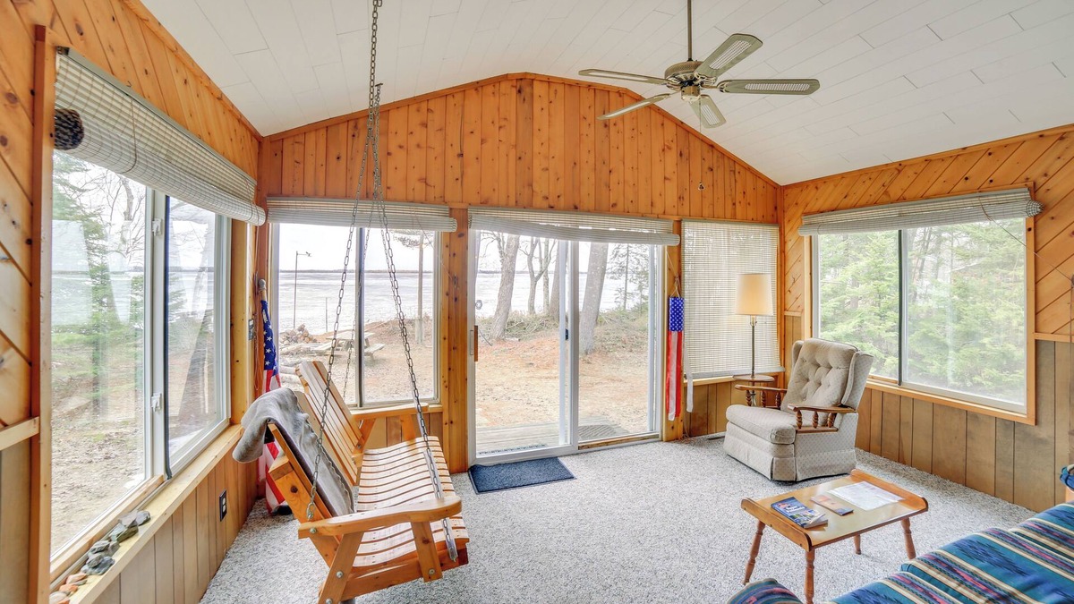 Gould City Cottage | Dock & Fire Pit: Lakefront Cottage in Gould City!
