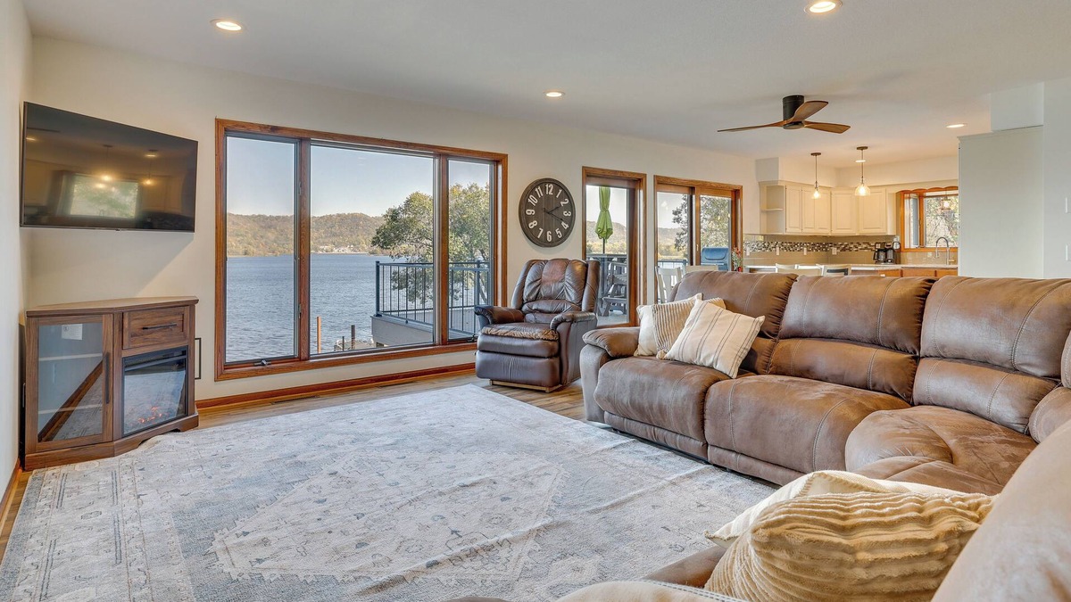 Wabasha House | Dock & Views: Waterfront Home in Wabasha!