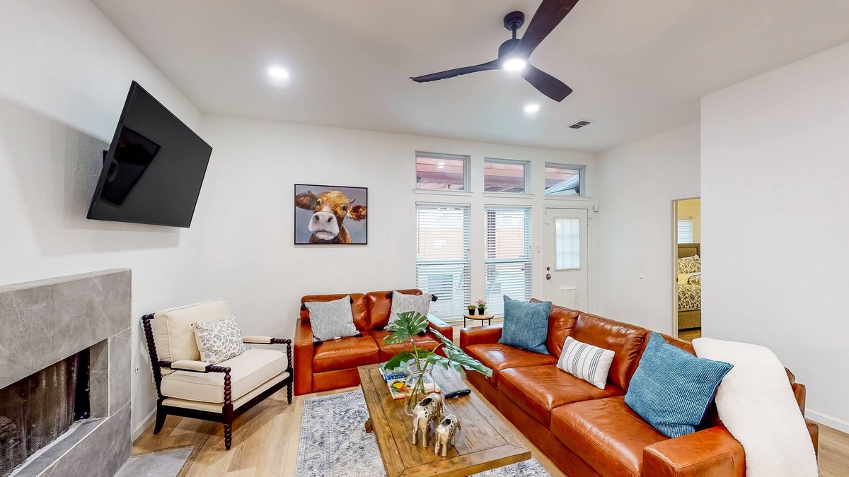 The Colony House | Dog-friendly brick home near golf with pool, central AC, & washer/dryer