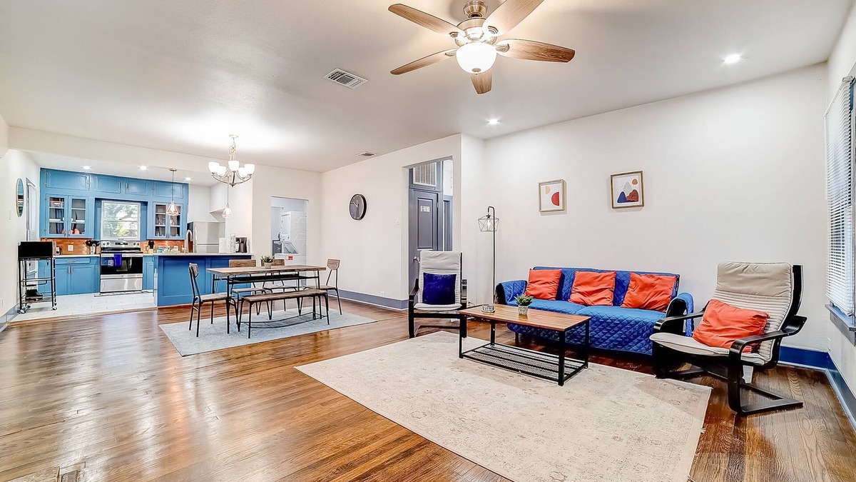 Highland Park House | Dog-friendly hideaway with a large, fenced yard, washer/dryer & AC