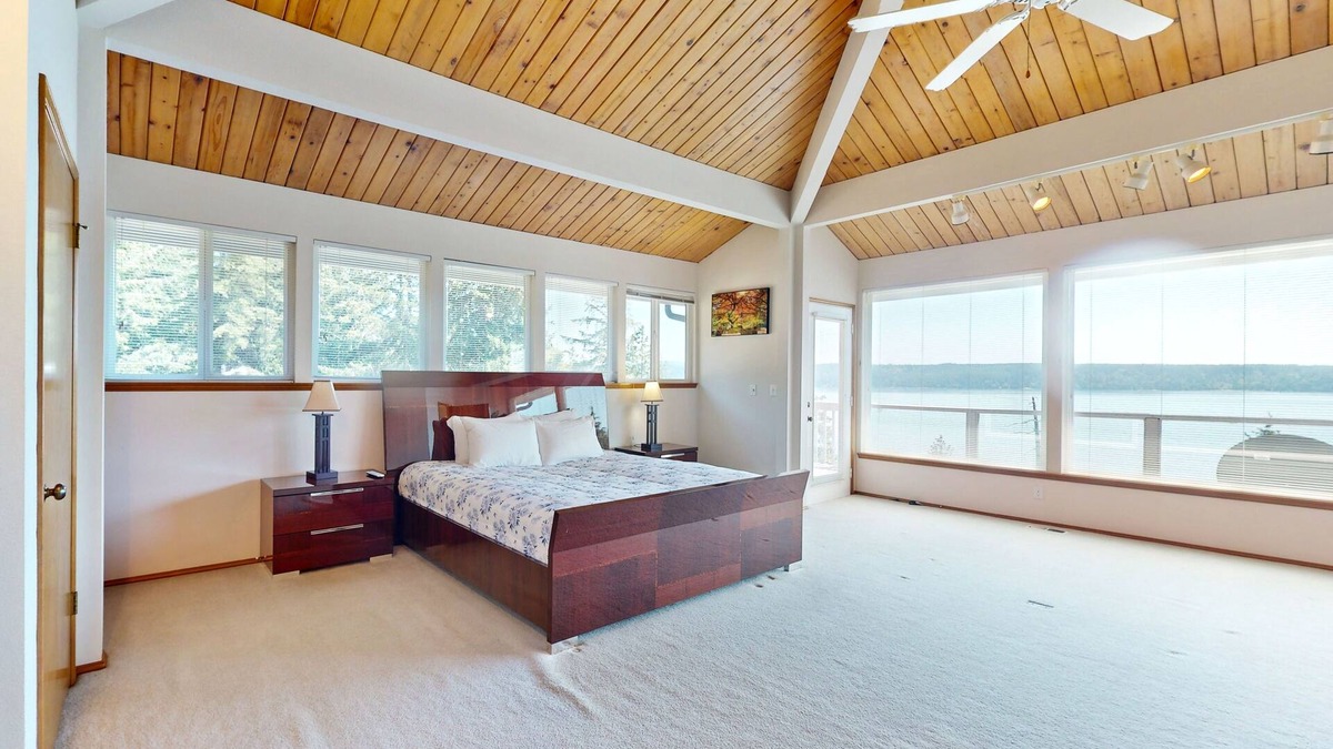 Brinnon House | Dog-friendly home overlooking Hood Canal with deck, fireplace & community beach