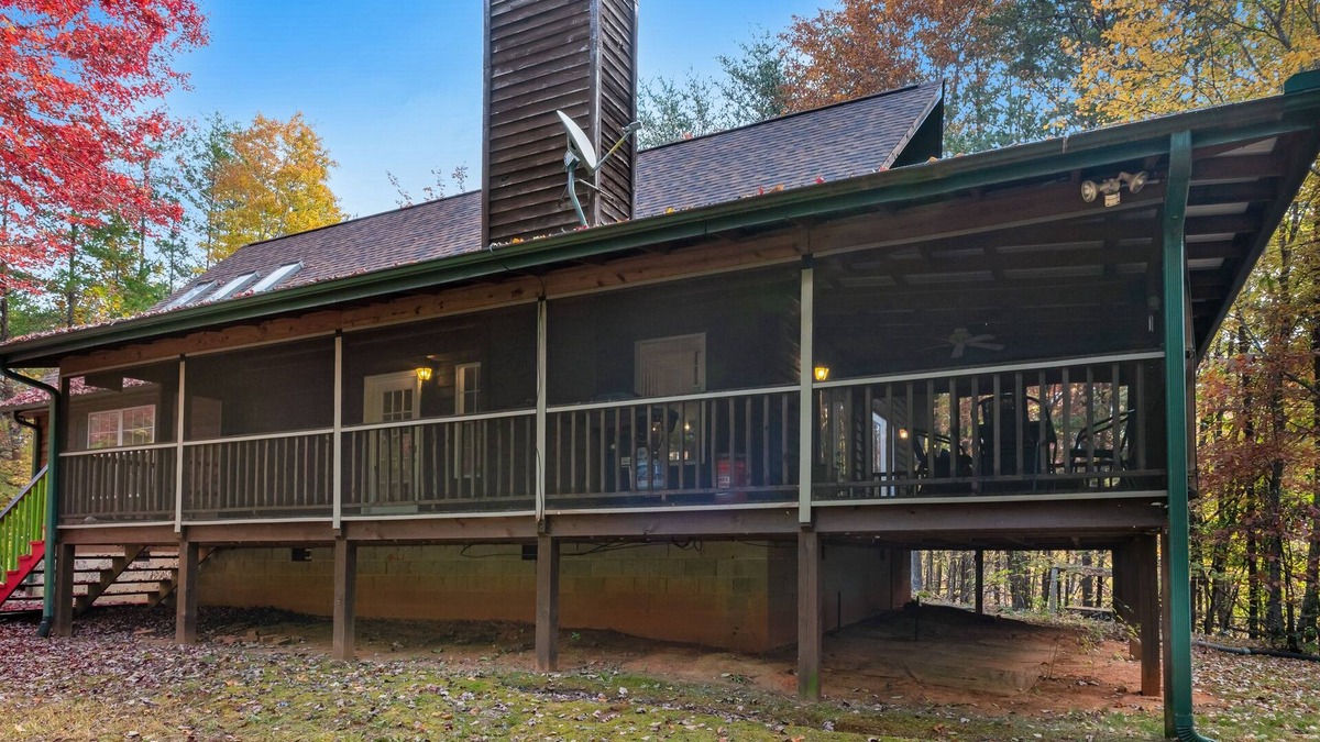 Mill Spring Cabin | Dog-friendly home with deck, shuffleboard, firepit - close to outdoor activities