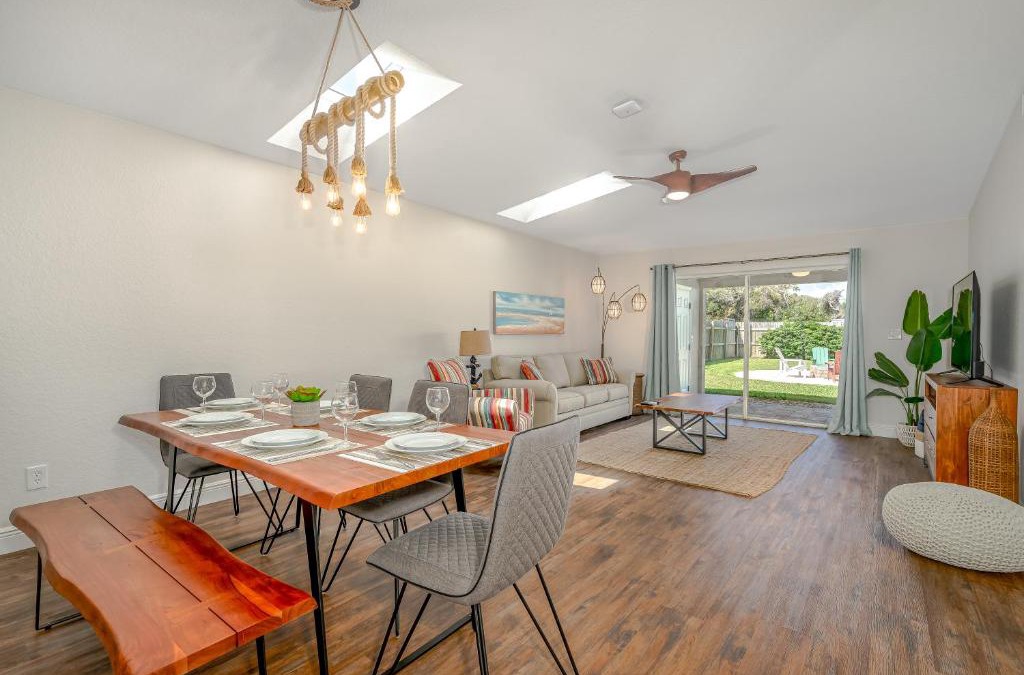 New Smyrna Beach House | Dog Friendly Home wPrivate Fenced Yard, Garage & Fire Pit STEPS to the Beach!