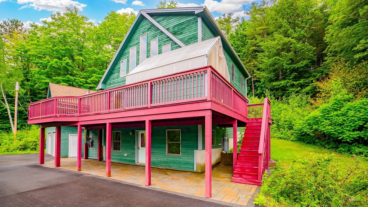 Bryant Pond House | Dog-friendly house among the trees near skiing with wood stove & washer/dryer