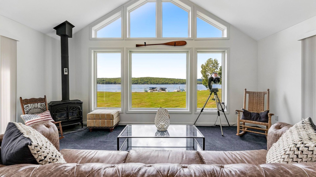 Neshobe Beach House | Dog-friendly lake escape with sunroom, high-speed WiFi, water views & central AC