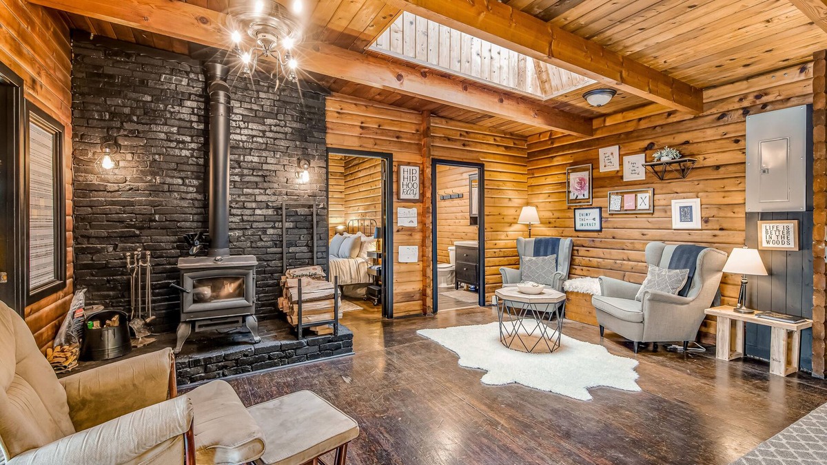 Mason County Cabin | Dog-friendly lakefront cabin with woodstove, amazing view, firepit & dock