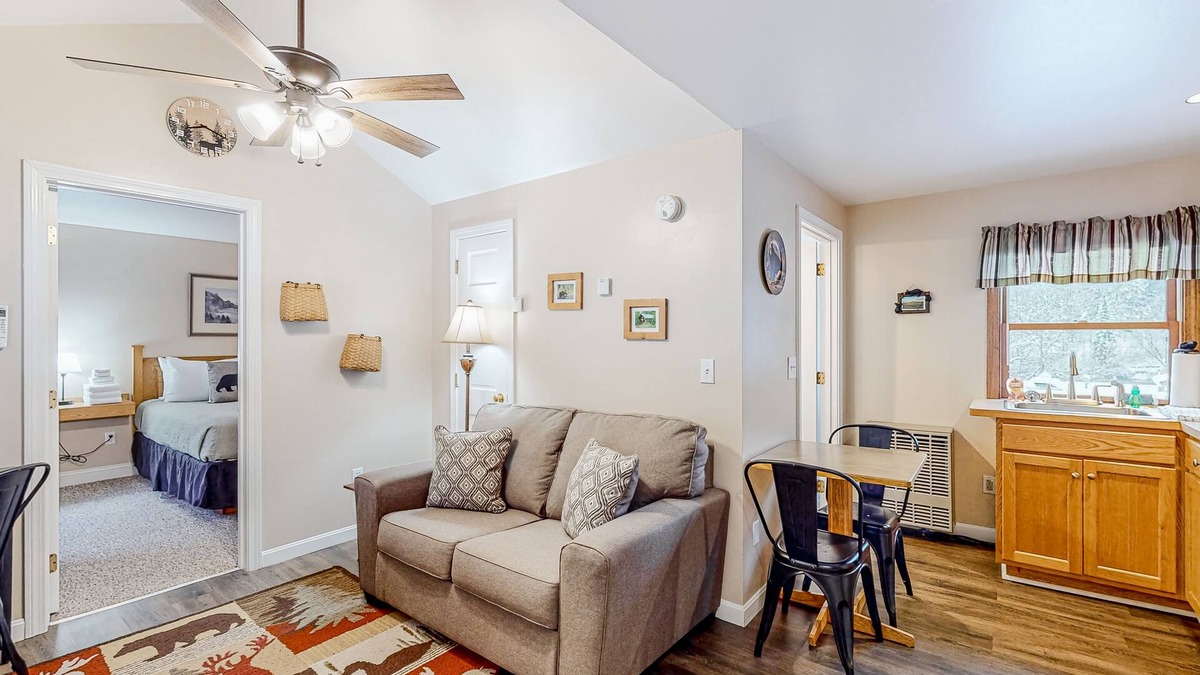 Eastern Vermont Cabin | Dog-friendly, mountain-view cabin with shared hot tub, fireplace, & central AC