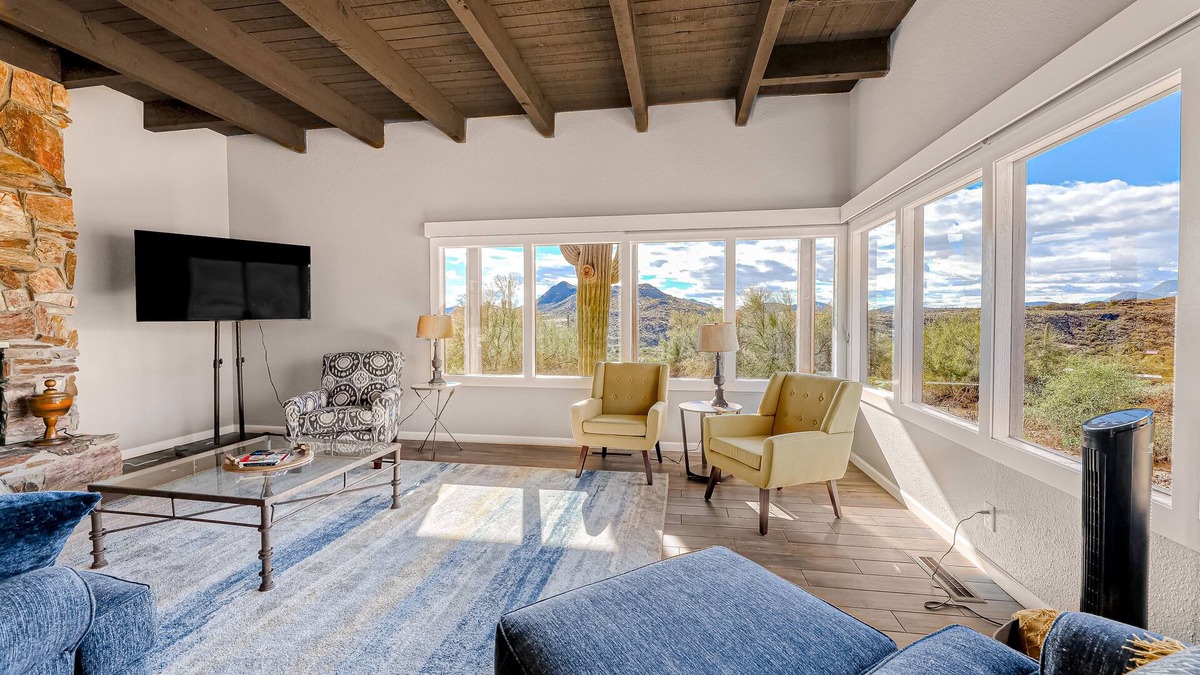 Cave Creek House | Dog-friendly mountain-view home with private pool, outdoor lounging & W/D