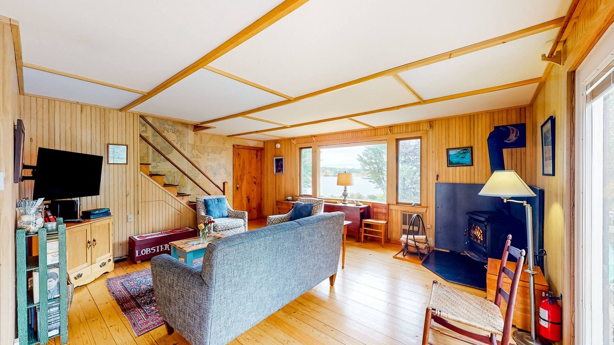 Southwest Harbor House | Dog-friendly ocean-view duplex with wood stoves, decks, grills, kitchens, ACs