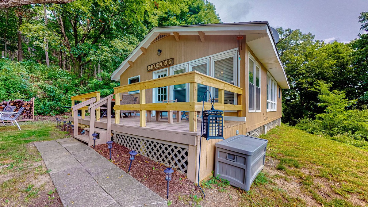 Rushville Cottage | Dog-friendly retreat with close beach access, wood stove, deck, firepit, & AC