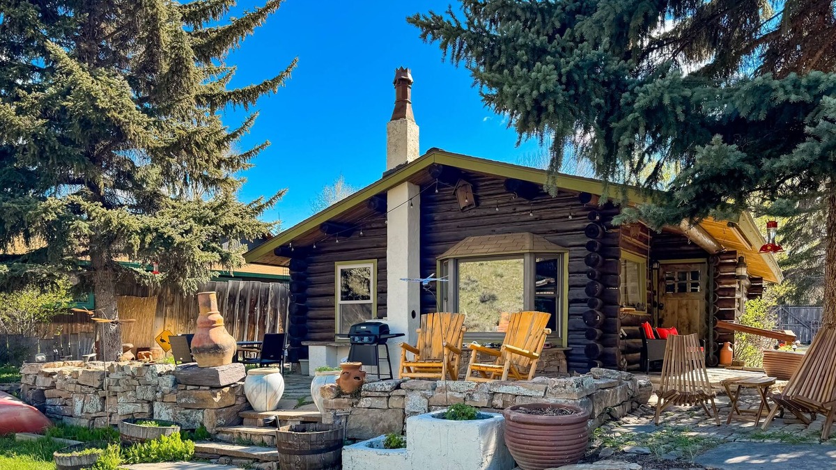 Jackson Hole Cabin | Dog-friendly waterfront cabin on Flat Creek with wood stove, creek view, firepit