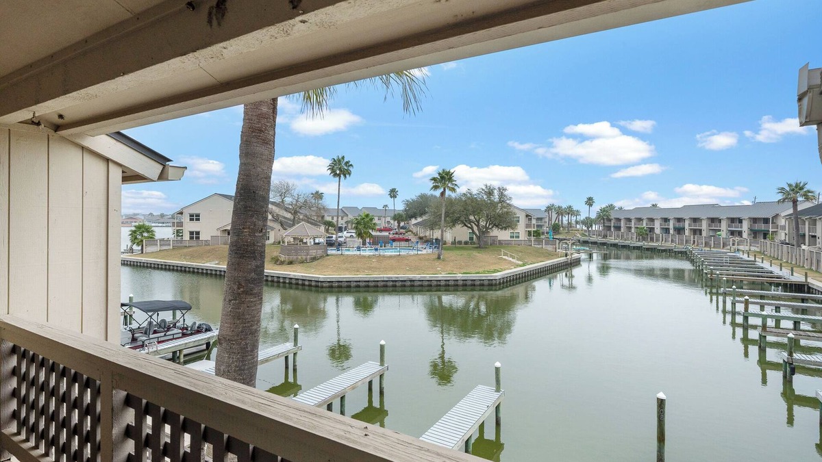 Harbor Oaks Condo | Dolphins Den - Boat Slip and Water View ~ Cove