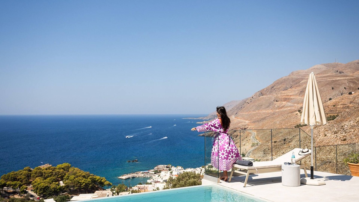 Khora Sfakion Villa | Dóma, panoramic views, and pool.