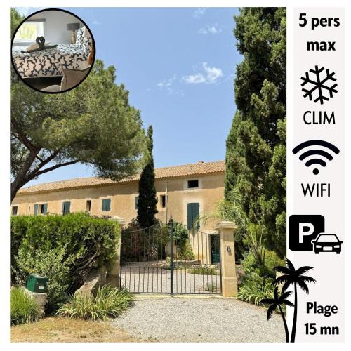 Beziers Apartment | Domaine LE PRESSOIR - clim, wi-fi & parking