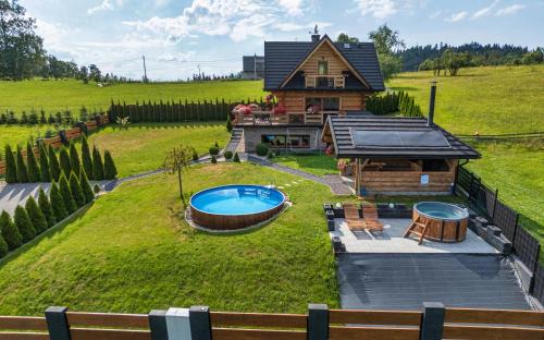 Nowy Targ Cabin | Domek w górach DeLuxe sauna,jacuzzi,basen,hot tub-Nowy Targ blisko Białka ,Zakopane