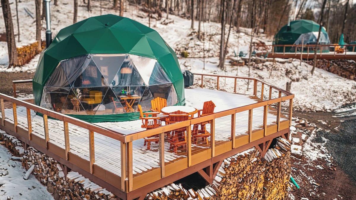 Swan Lake Bed & Breakfast | Domes at Catskills a lakefront glamping adventure for adults