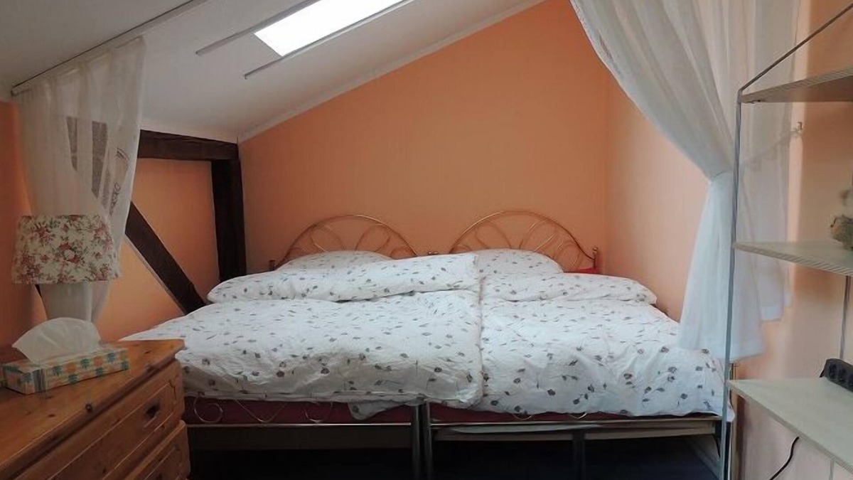 Oberaula Apartment | Doppelzimmer Nr. 2 mit Schlafsofa, Etagendusche und Etagen-wc