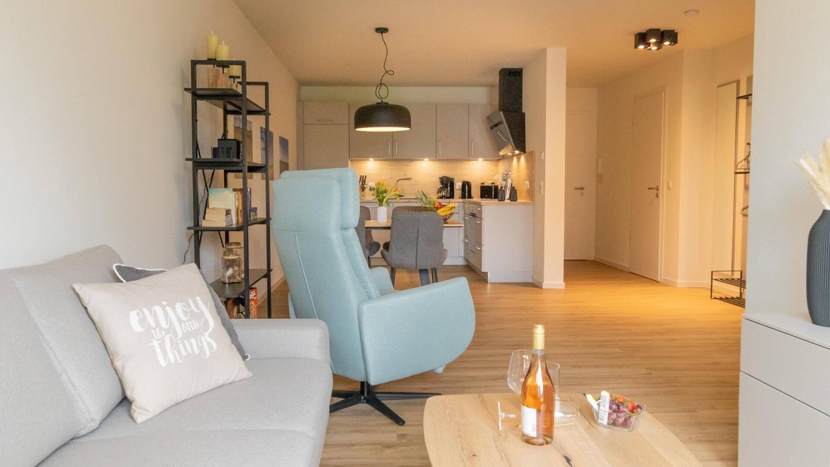 Dorumer Neufeld Apartment | Dorumer Sielhuus 10 - Sauna und Balkon, Strandnah