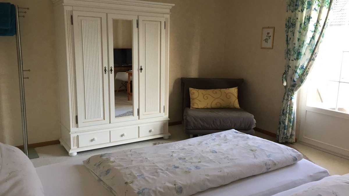 Weil am Rhein Apartment | Double room with flat screen TV and shared bathroom