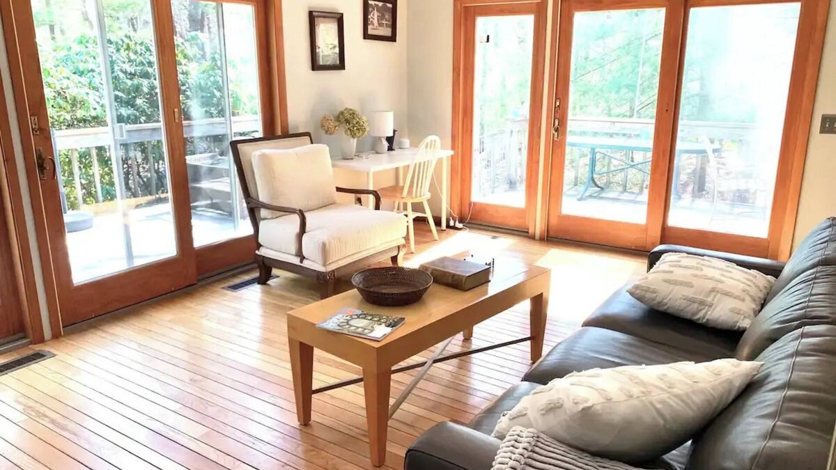 New Seabury House | Dreamy house in the woods. Walk to the beach. Private backyard and huge deck.
