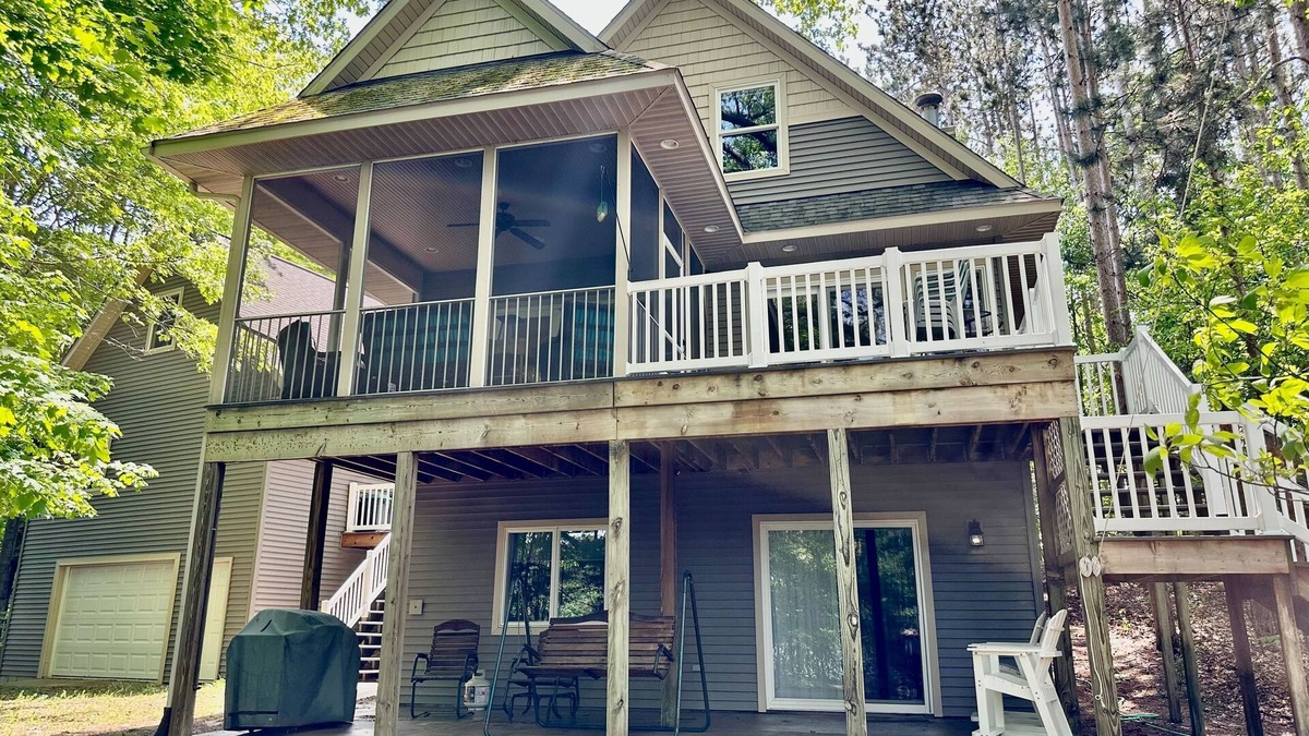 Saugatuck House | Dreamy retreat near the lake with spacious deck, foosball, Ping-Pong & kayaks