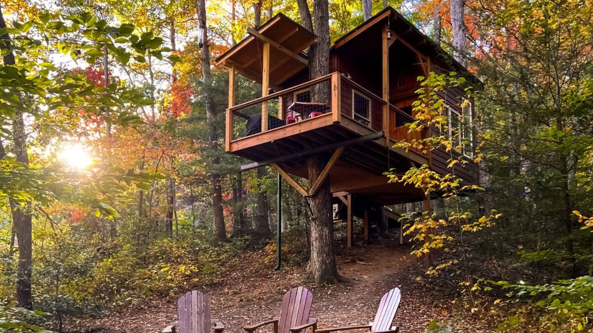 Copperhill Apartment | Dreamy Treehouse Getaway ~Dog Friendly~Disc Golf