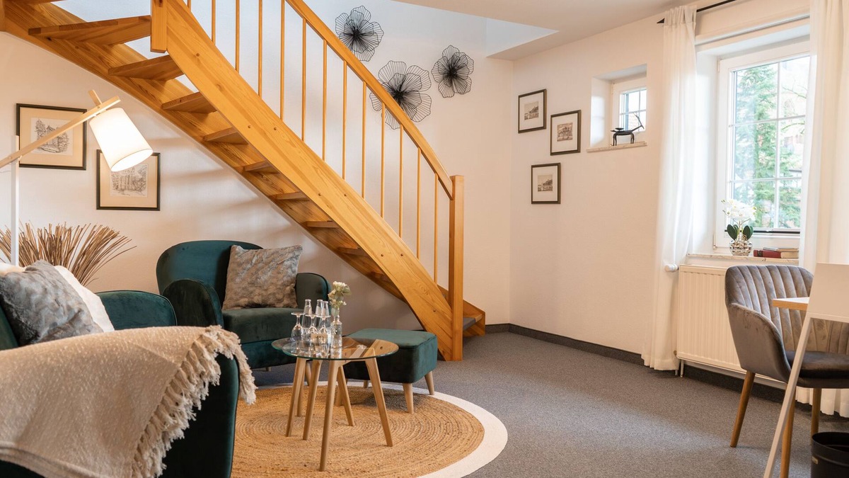 Alt-Ruppin Apartment | Dreibettzimmer Maisonette Hof