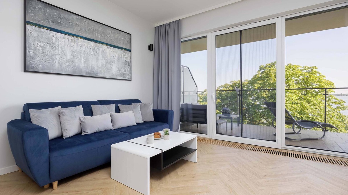 Serock Apartment | Drewnowskiego 7A Zegrze Modern Apartment by the Lake Parking & Sauna
