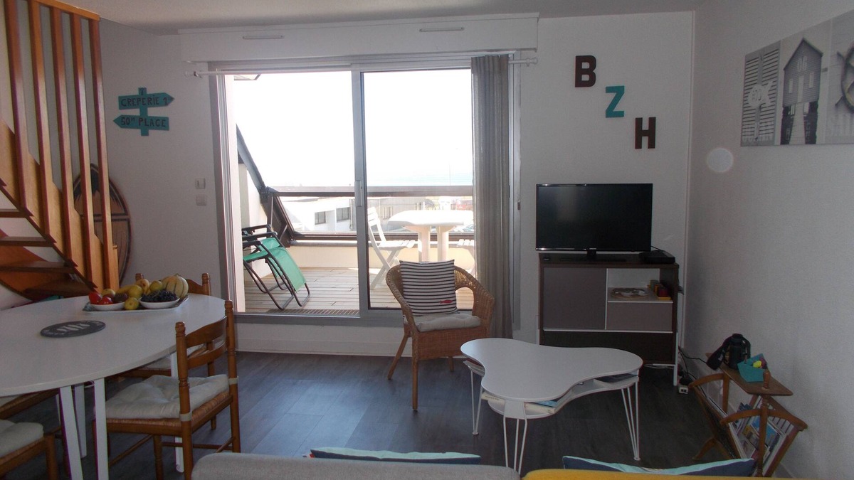 Guidel-Plages Apartment | duplex apartment comfort sea view 2 bedrooms in a quiet residence
