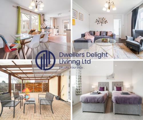 Hainault House | Dwellers Delight Living Ltd Serviced Accommodation, Chigwell, London 3 bedroom House, Upto 7 Guests, Free Wifi & Parking