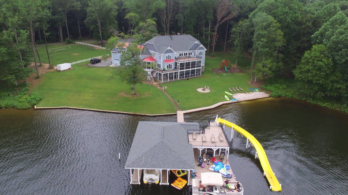 Bumpass House | Eagle's Cove, 8800 SF/12 Acres, 3/4 mile water frontage with kayaks & SUPs