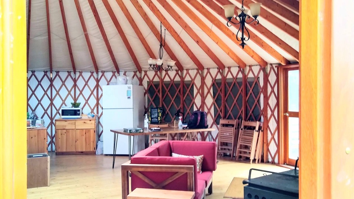 Ely Cabin | Eagle Yurt at Wilderness Wind, Ely, MN with 3 bedrooms and full kitchen