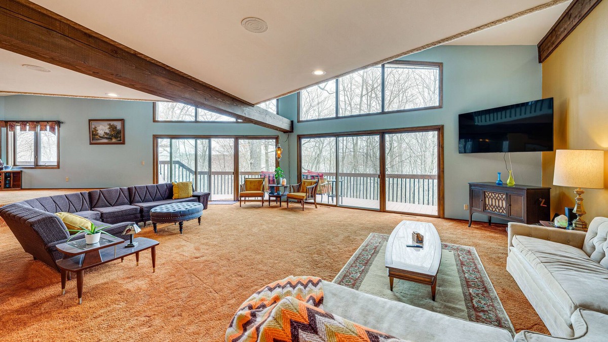 Hubertus House | Eclectic Hubertus Home w/Game Room & Fire Pit!