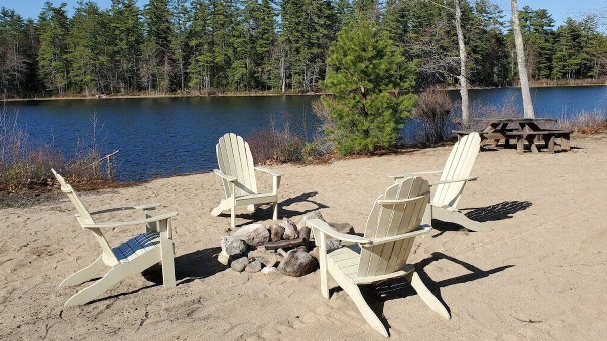 New Durham House | Edgewater Escape · Secluded Wooded Waterfront Home Near Lake Winn.